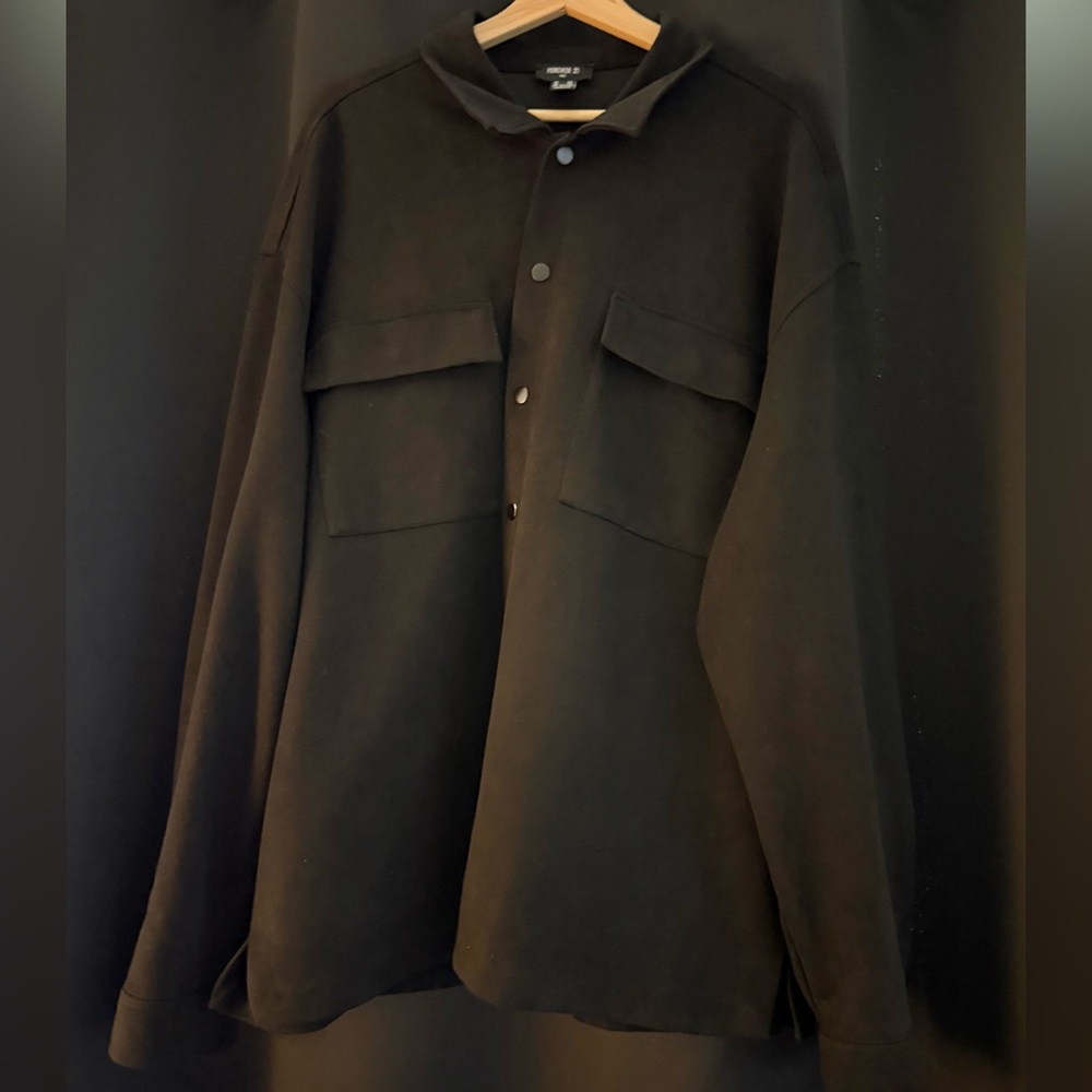 Forever 21 Men's Black Shirt Jacket